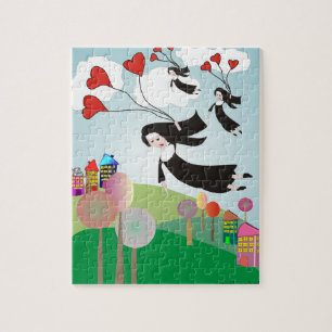 Nonnen-hochfliegendes Puzzlespiel Puzzle