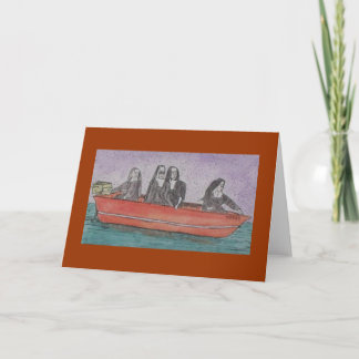 Nonnen in einem Boot Karte