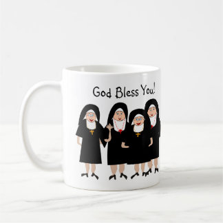 Nonnen in Gewohnheiten Kaffeetasse