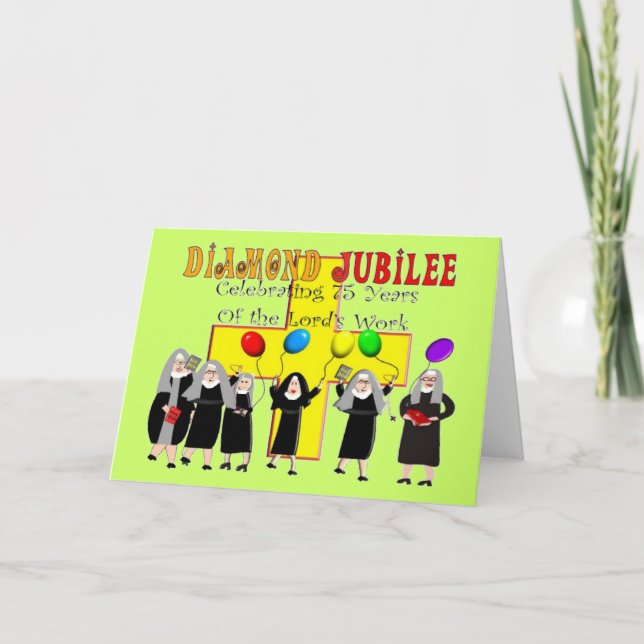 Nonnen-Jubliäum-75. Dienstjahr Karte (Vorderseite)
