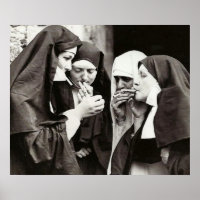 Nonnen Rauchen Vintage Fotografie