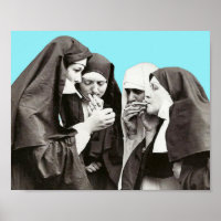Nonnen Rauchen Vintage Fotografie