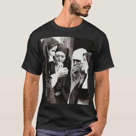 Nonnen Rauchen Vintage Fotografie T-Shirt