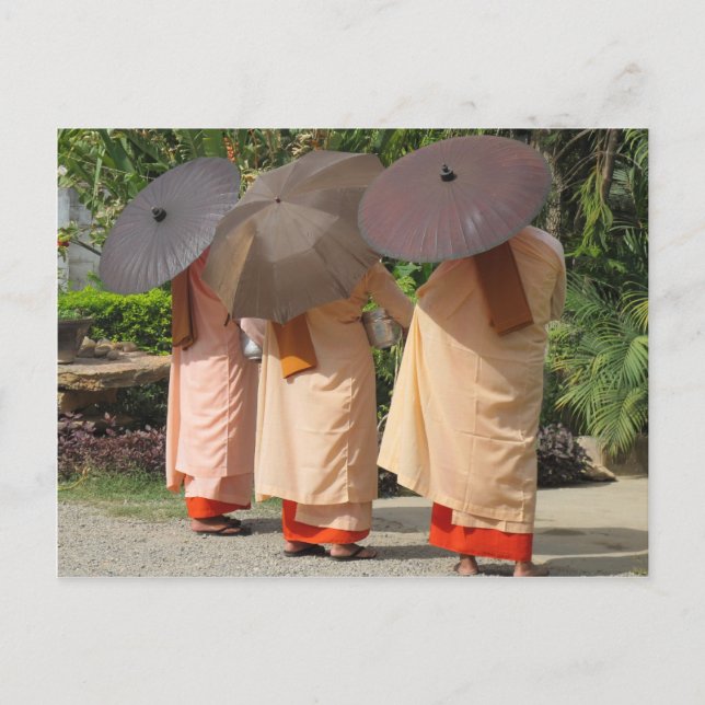 Nonnen sammeln Almen Postkarte (Vorderseite)