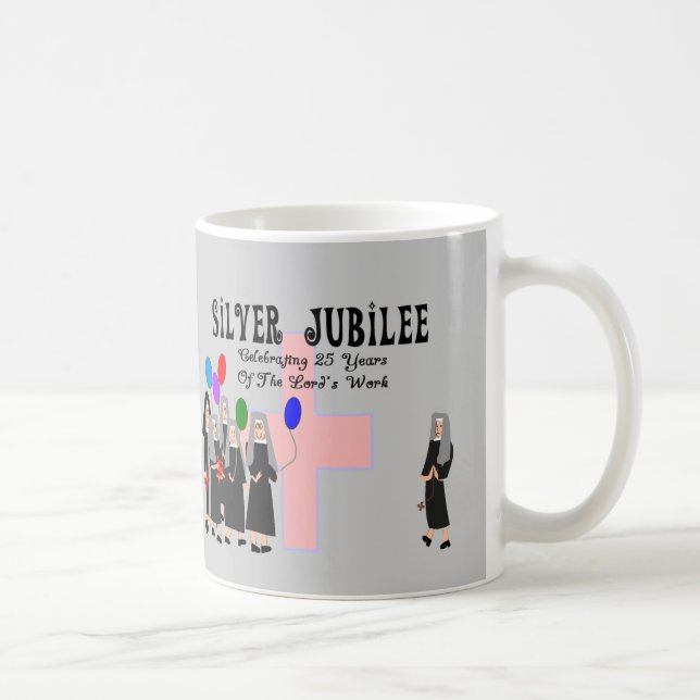 Nonnen-silbernes Jubiläum-Geschenke Tasse (Rechts)
