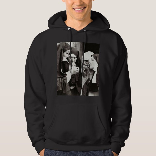 Nonnen Vintages Rauchen Hoodie (Vorderseite)