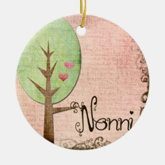Nonni-Herzbaum rosa Keramikornament