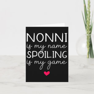 Nonni ist mein Name Verschmähen ist mein Spiel lus Karte