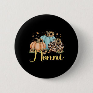 Nonni Leopard Pumpkin Women Erntedank Fall Button