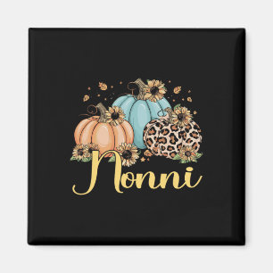 Nonni Leopard Pumpkin Women Erntedank Fall Magnet