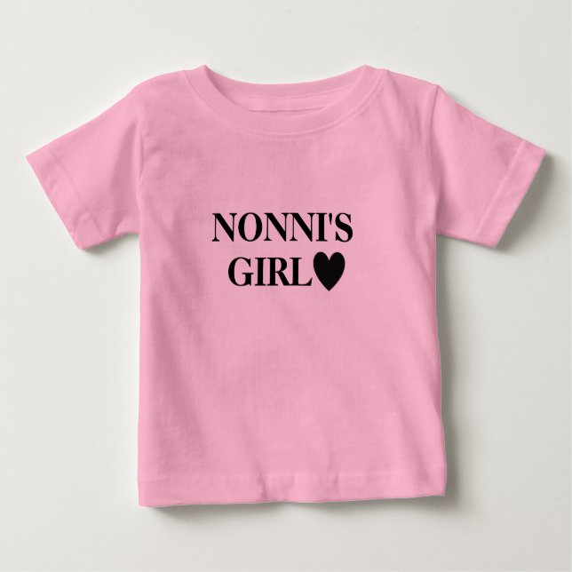 Nonni-Mädchen Baby T-shirt (Vorderseite)