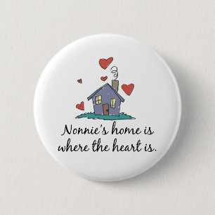 Nonnie' s-Zuhause ist, wo das Herz ist Button