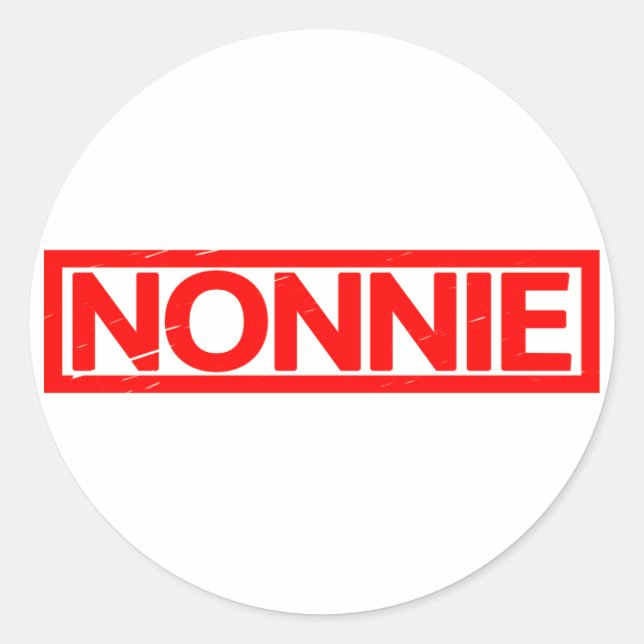 Nonnie Briefmarke Runder Aufkleber (Vorderseite)