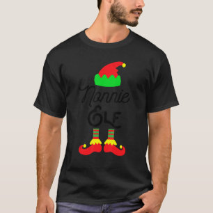 Nonnie ELF Christmas Matching Family Pajama Holi T-Shirt