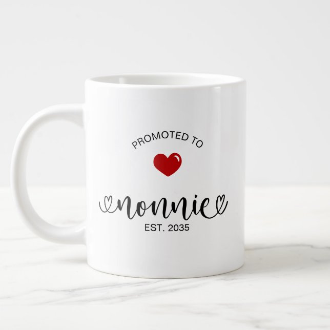 Nonnie Established New Grandmother Gift Jumbo-Tasse (Links)