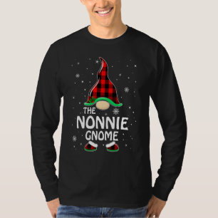 Nonnie Gnome Buffalo Karo Gitter-Matching-Familien T-Shirt