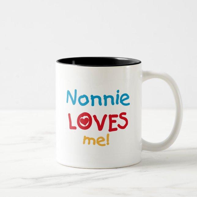 Nonnie Lieben Me Tshirts und Geschenke Zweifarbige Tasse (Rechts)