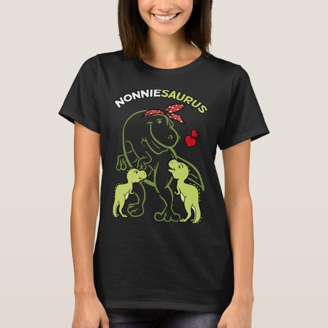 Nonniesaurus Nonnie 2 Kids Dinosaur Mother s Day T-Shirt (Vorderseite)