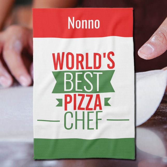 Nonno - Der beste Pizza-Koch der Welt Geschirrtuch (Von Creator hochgeladen)