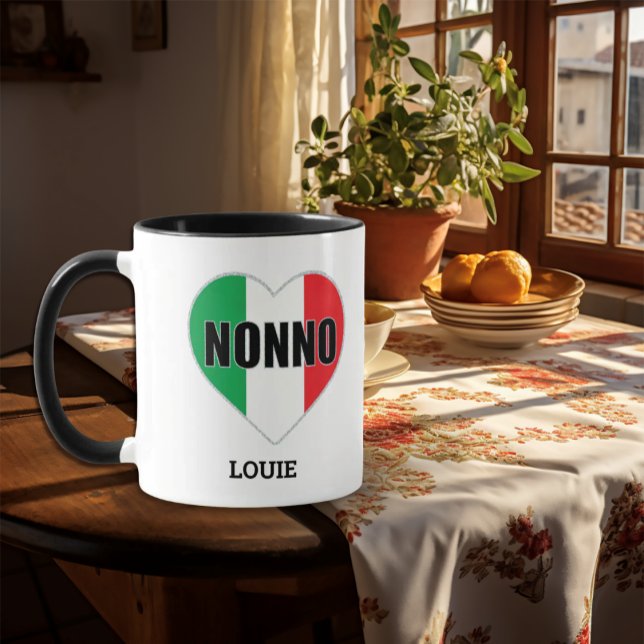 NONNO Italienische Flagge Herzkultur-Tasse Tasse (Von Creator hochgeladen)