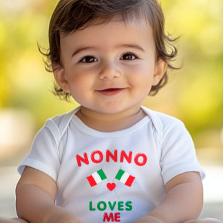 Nonno liebt mich italienisch baby strampler