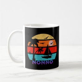 Nonno Retro Sunset Ocean Großvater Kaffeetasse