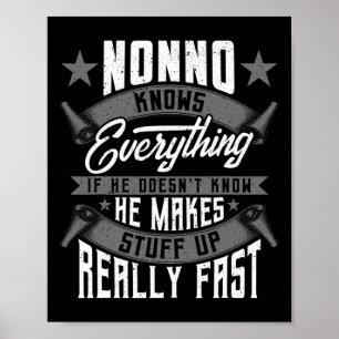 Nonno weiß alles Funny Nonno Vathers Day Gif Poster