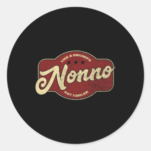 Nonno wie ein Opa, aber Cooler - italienisches Non Runder Aufkleber