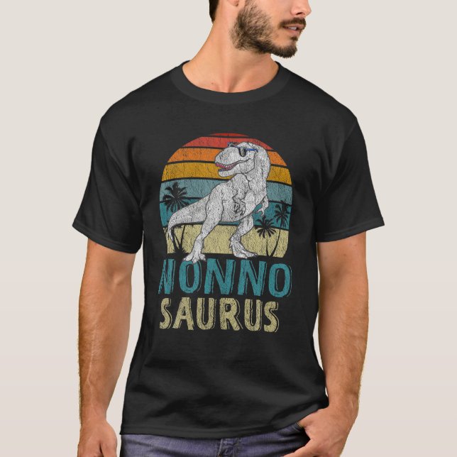Nonnosaurus T Rex Dinosaurier Nonno Saurus Family  T-Shirt (Vorderseite)