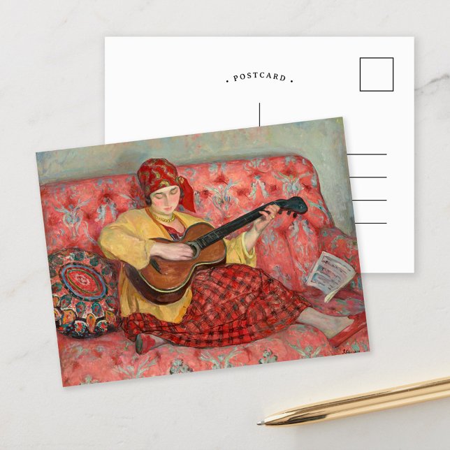 Nono à La Guitare | Henri Lebasque Postkarte (Von Creator hochgeladen)