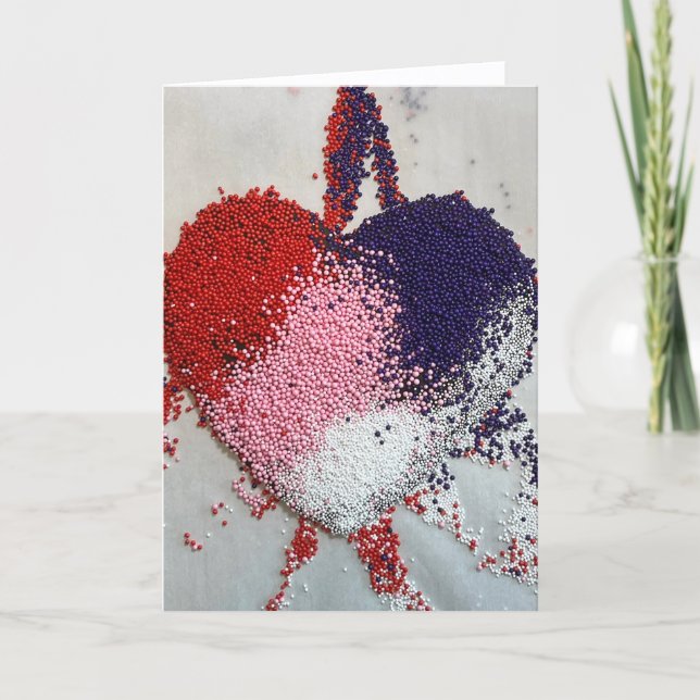 Nonpareil Heart Blank Note Card Dankeskarte (Vorderseite)