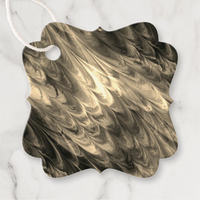 nonpareil kelpie antique gold : tissue paper geschenkanhänger (Vorderseite)