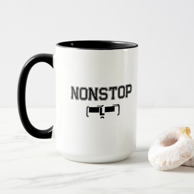 NONSTOP Gym Motivation Hoodie T - Shirt Tasse (Mit Donut)