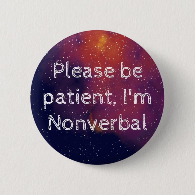 Nonverbal Customizable Galaxy-Identität Button (Vorderseite)