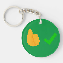 Nonverbale Kommunikation Ja/Keine doppelseitige Ve Schlüsselanhänger