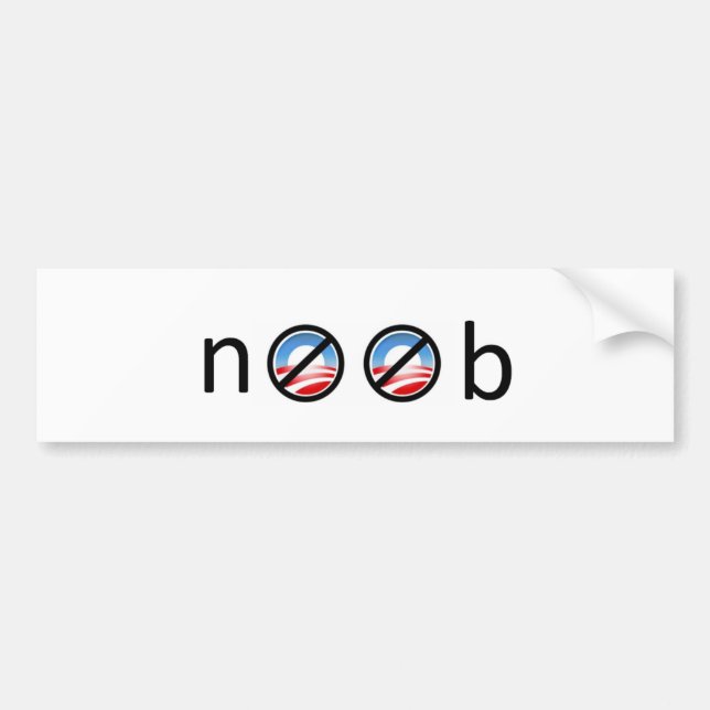 Noob Anti-obama Autoaufkleber (Vorne)