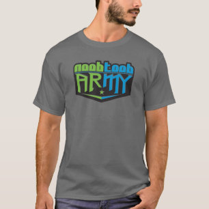 Noobtoob Armee-Grau T-Shirt
