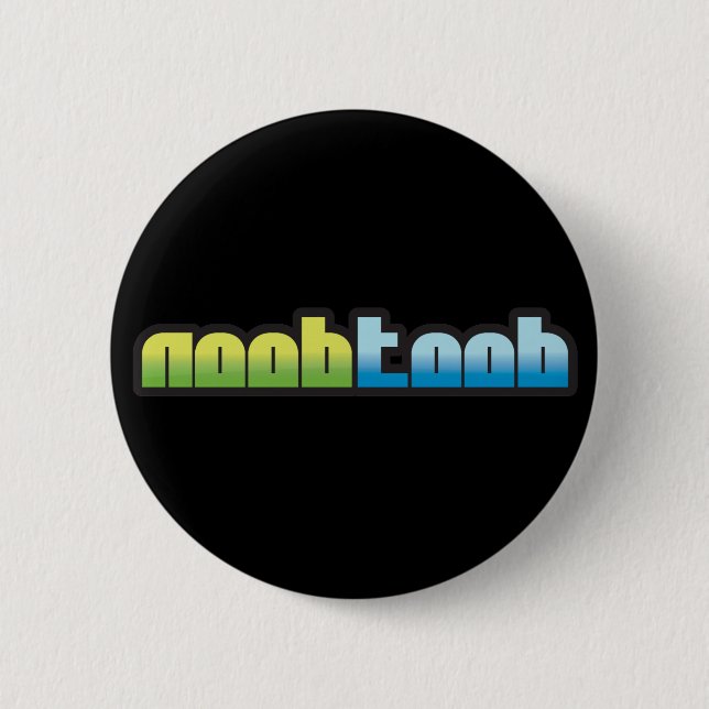 Noobtoob schwarzer Knopf Button (Vorderseite)