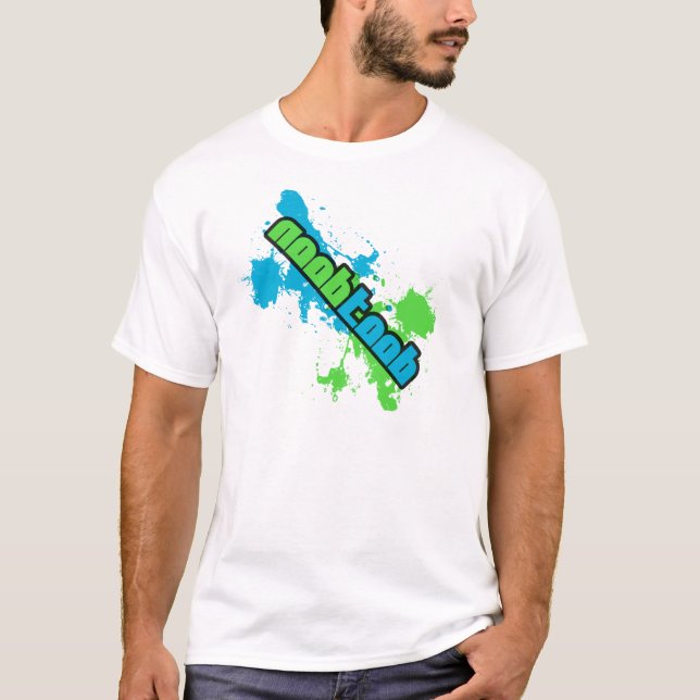 NooBTooB Splotch-Weiß T-Shirt (Vorderseite)