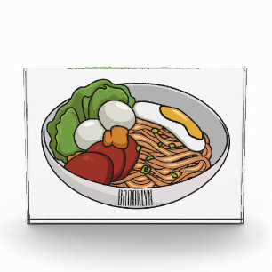 Noodle-Cartoon-Abbildung Fotoblock