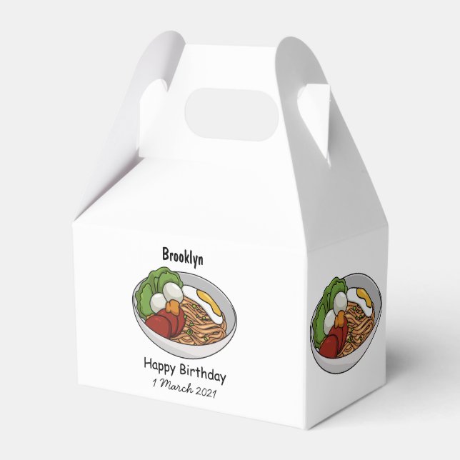Noodle-Cartoon-Abbildung Geschenkschachtel (Vorderseite)