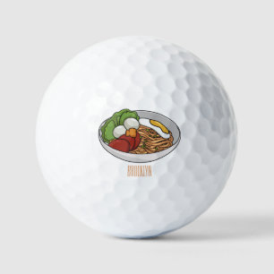 Noodle-Cartoon-Abbildung Golfball