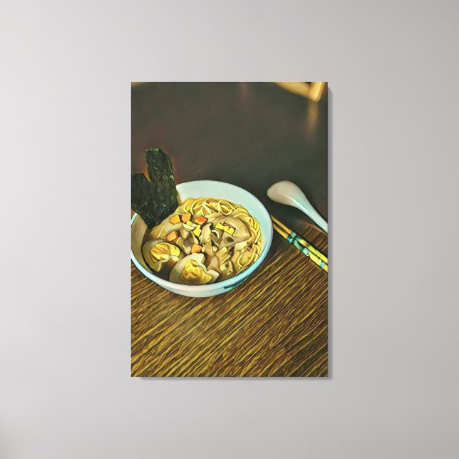 Noodle Liebesdesign Leinwanddruck (Vorderseite)