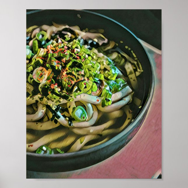 Noodle Liebesdesign Poster (Vorne)