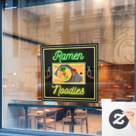 Noodle Restaurant Noodle Bowl Picture Front Fensteraufkleber
