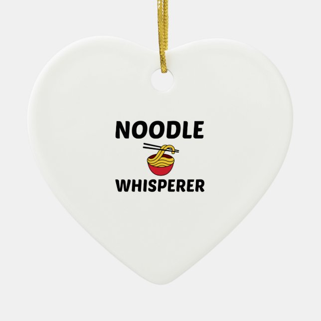 NOODLE WHISPERER KERAMIK ORNAMENT (Vorne)
