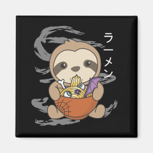 Noodles Japanisch Noodles Halloween Sloth Ramen Ma Magnet