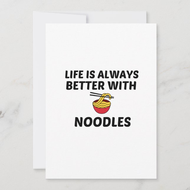 NOODLES LIFE IST BESSER DANKESKARTE (Vorderseite)