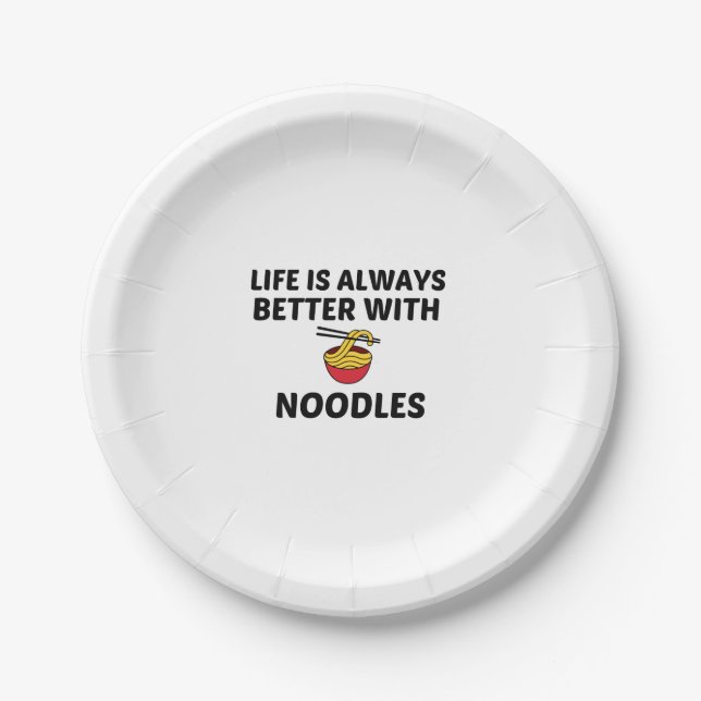 NOODLES LIFE IST BESSER PAPPTELLER (Vorderseite)