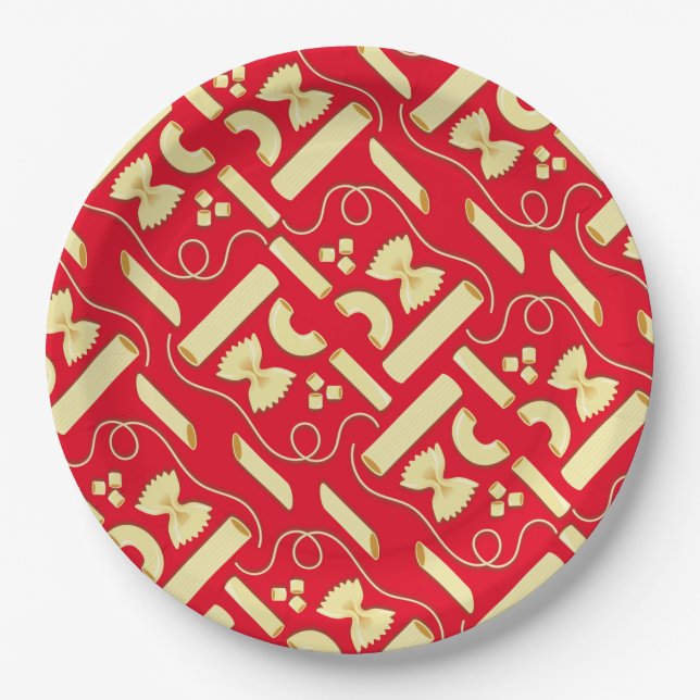 Noodles Pasta Kid 1. Geburtstag Party Italienisch Pappteller (Vorderseite)